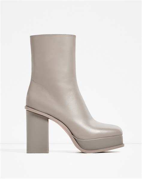 zara chunky heel boots.